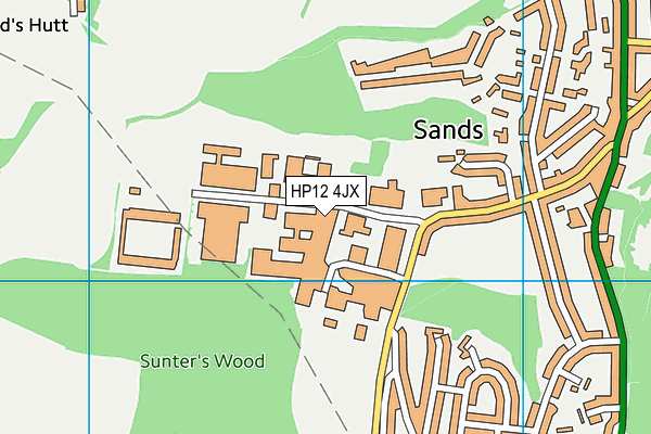 HP12 4JX map - OS VectorMap District (Ordnance Survey)