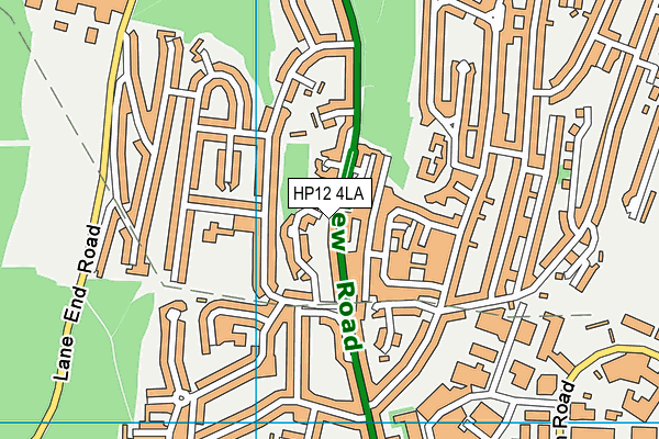 HP12 4LA map - OS VectorMap District (Ordnance Survey)