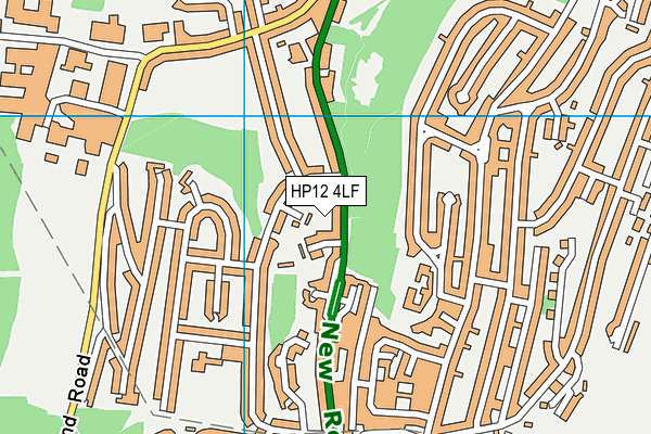 HP12 4LF map - OS VectorMap District (Ordnance Survey)