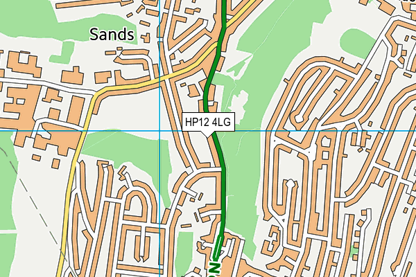 HP12 4LG map - OS VectorMap District (Ordnance Survey)