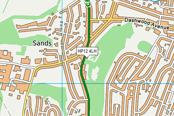 HP12 4LH map - OS VectorMap District (Ordnance Survey)