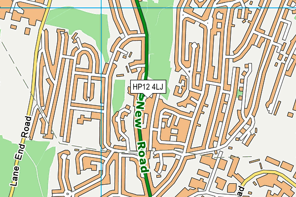 HP12 4LJ map - OS VectorMap District (Ordnance Survey)