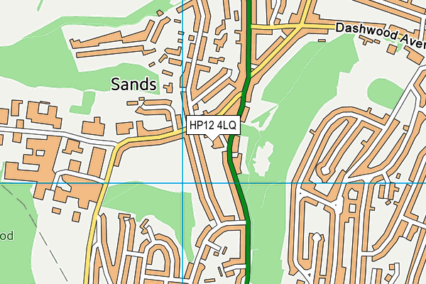 HP12 4LQ map - OS VectorMap District (Ordnance Survey)