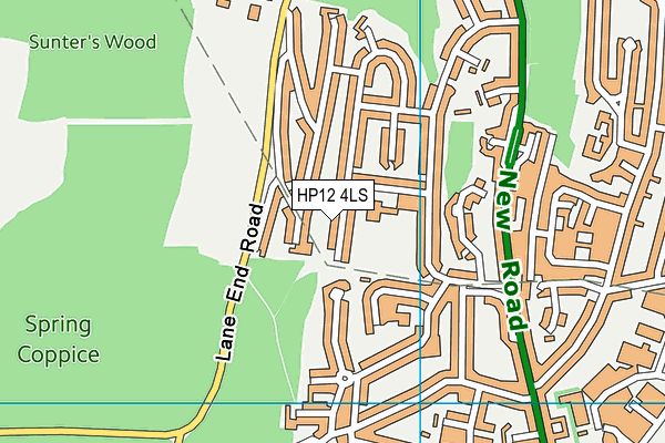 HP12 4LS map - OS VectorMap District (Ordnance Survey)