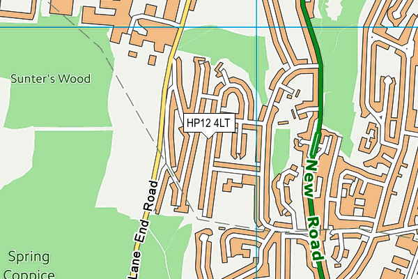 HP12 4LT map - OS VectorMap District (Ordnance Survey)
