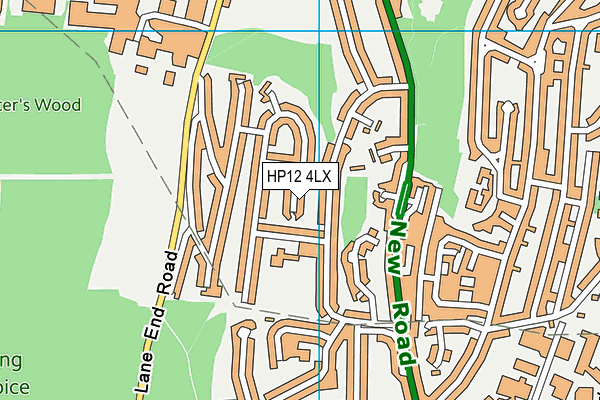 HP12 4LX map - OS VectorMap District (Ordnance Survey)