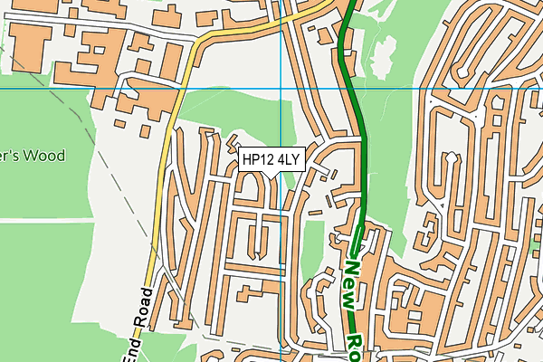 HP12 4LY map - OS VectorMap District (Ordnance Survey)