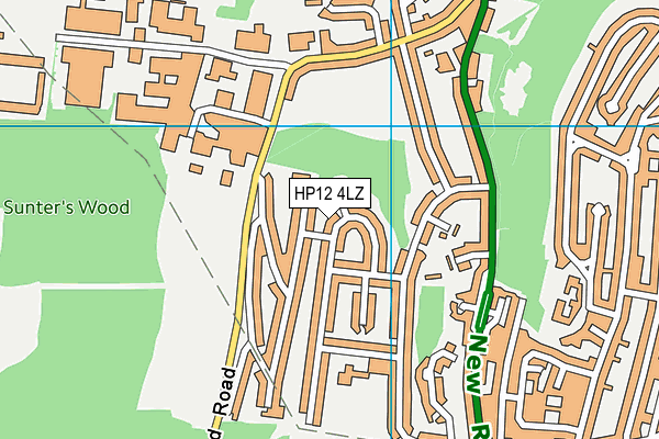 HP12 4LZ map - OS VectorMap District (Ordnance Survey)