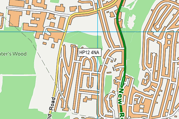 HP12 4NA map - OS VectorMap District (Ordnance Survey)