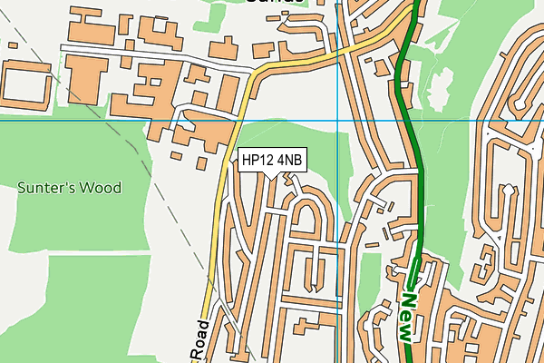 HP12 4NB map - OS VectorMap District (Ordnance Survey)