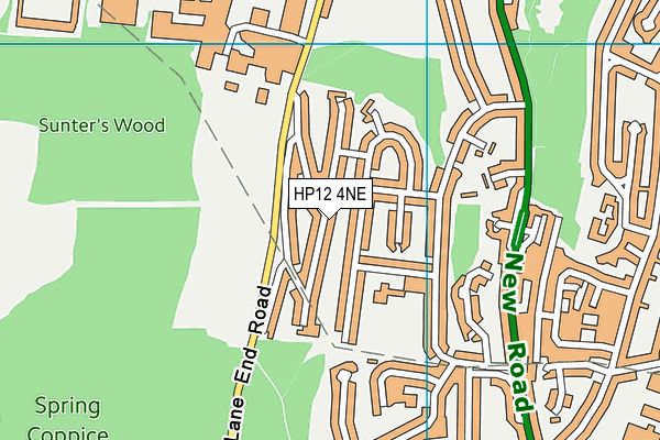 HP12 4NE map - OS VectorMap District (Ordnance Survey)