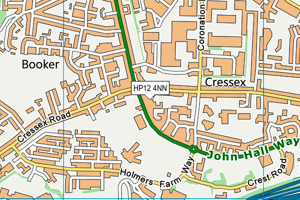 HP12 4NN map - OS VectorMap District (Ordnance Survey)