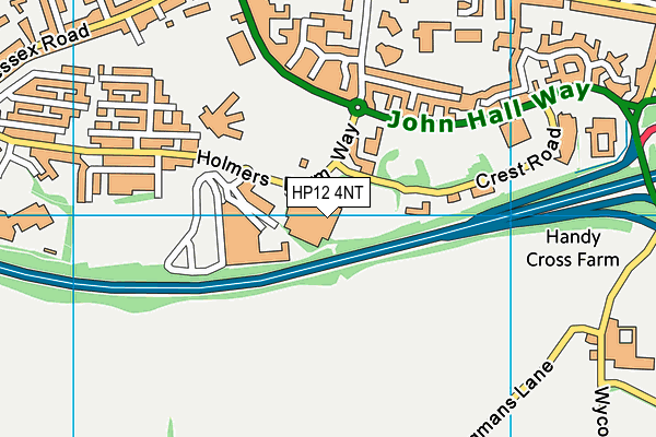 HP12 4NT map - OS VectorMap District (Ordnance Survey)