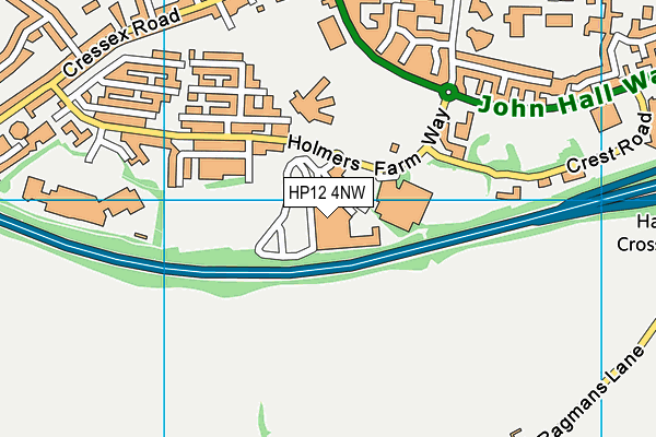 HP12 4NW map - OS VectorMap District (Ordnance Survey)