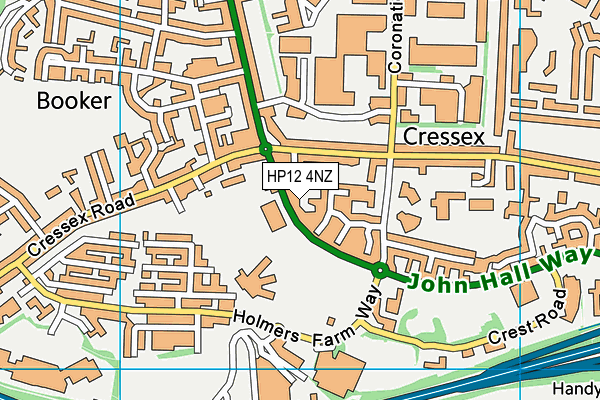 HP12 4NZ map - OS VectorMap District (Ordnance Survey)