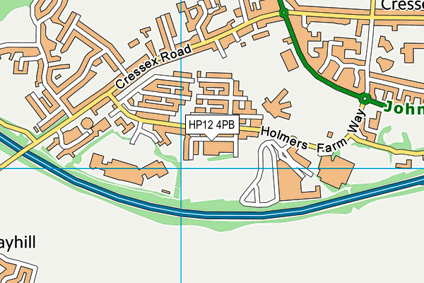 HP12 4PB map - OS VectorMap District (Ordnance Survey)