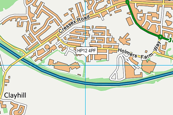 HP12 4PF map - OS VectorMap District (Ordnance Survey)