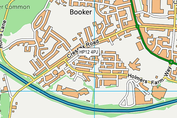 HP12 4PJ map - OS VectorMap District (Ordnance Survey)