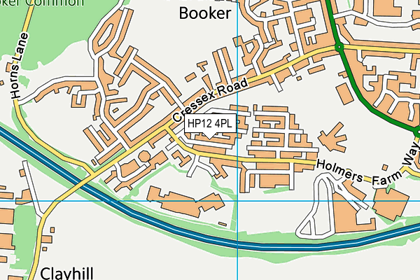 HP12 4PL map - OS VectorMap District (Ordnance Survey)