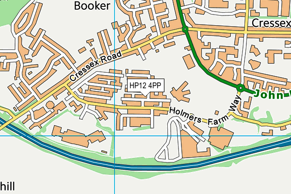 HP12 4PP map - OS VectorMap District (Ordnance Survey)