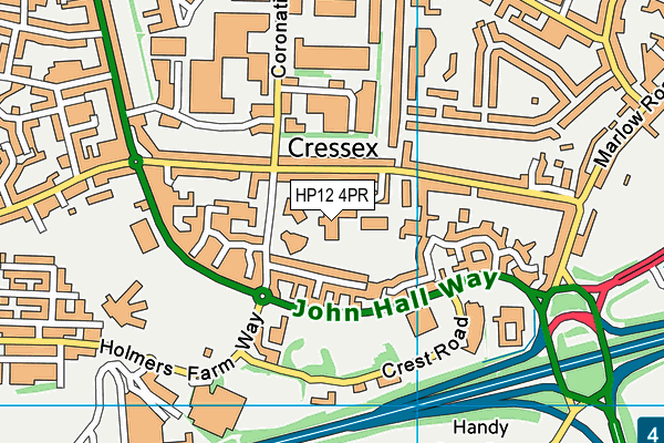 Chepping View Primary Academy map (HP12 4PR) - OS VectorMap District (Ordnance Survey)