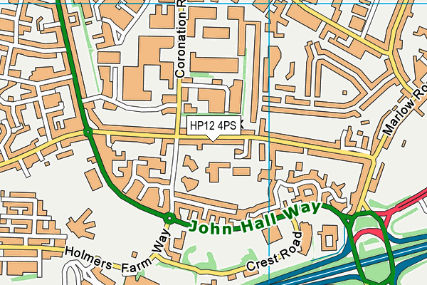 HP12 4PS map - OS VectorMap District (Ordnance Survey)