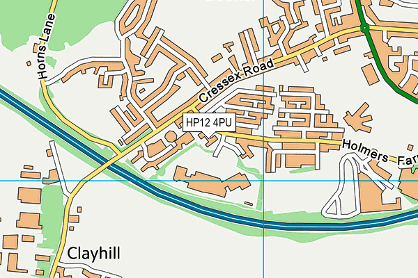 HP12 4PU map - OS VectorMap District (Ordnance Survey)