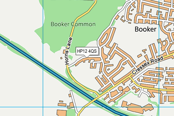 HP12 4QS map - OS VectorMap District (Ordnance Survey)