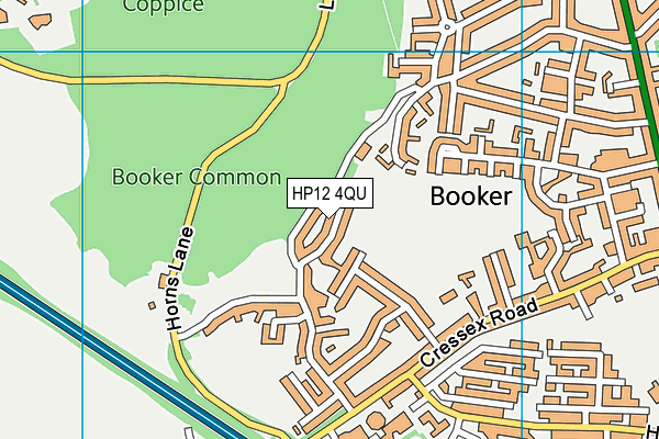 HP12 4QU map - OS VectorMap District (Ordnance Survey)