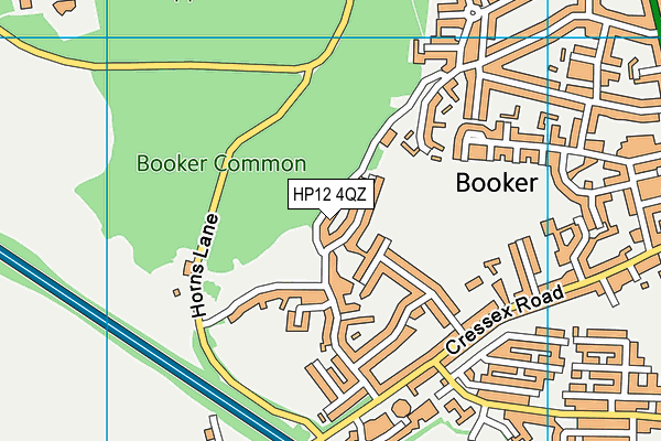 HP12 4QZ map - OS VectorMap District (Ordnance Survey)