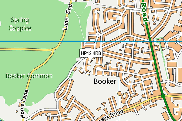 HP12 4RB map - OS VectorMap District (Ordnance Survey)