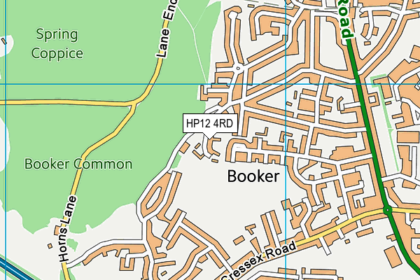 HP12 4RD map - OS VectorMap District (Ordnance Survey)