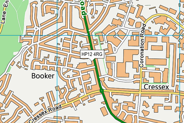 HP12 4RG map - OS VectorMap District (Ordnance Survey)