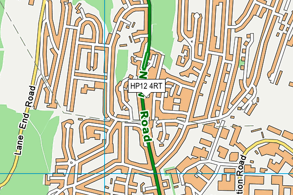 HP12 4RT map - OS VectorMap District (Ordnance Survey)