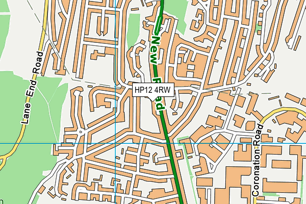 HP12 4RW map - OS VectorMap District (Ordnance Survey)