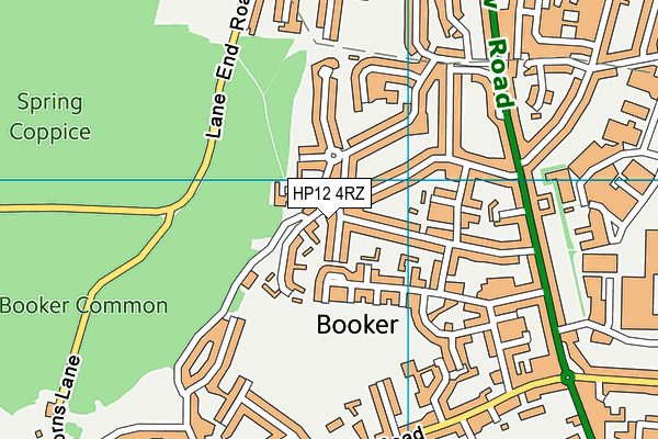 HP12 4RZ map - OS VectorMap District (Ordnance Survey)