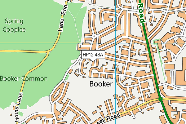 HP12 4SA map - OS VectorMap District (Ordnance Survey)