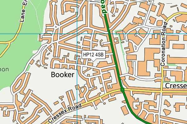 HP12 4SB map - OS VectorMap District (Ordnance Survey)