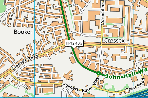 HP12 4SG map - OS VectorMap District (Ordnance Survey)