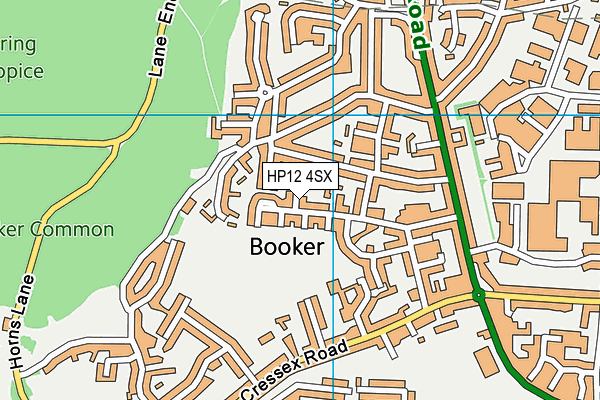 HP12 4SX map - OS VectorMap District (Ordnance Survey)