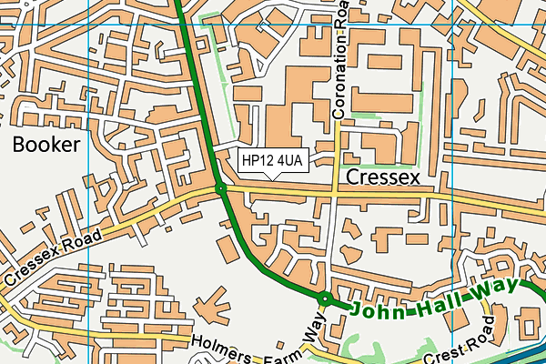 HP12 4UA map - OS VectorMap District (Ordnance Survey)