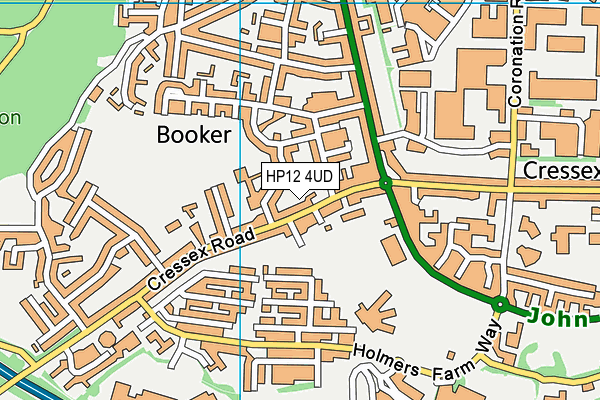 HP12 4UD map - OS VectorMap District (Ordnance Survey)