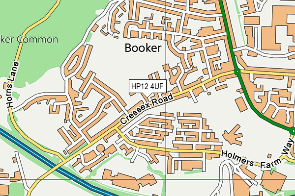 HP12 4UF map - OS VectorMap District (Ordnance Survey)