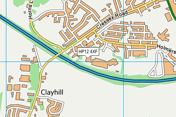 HP12 4XF map - OS VectorMap District (Ordnance Survey)