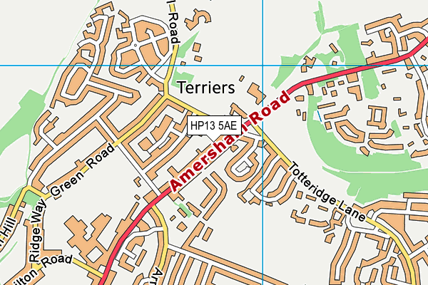 HP13 5AE map - OS VectorMap District (Ordnance Survey)