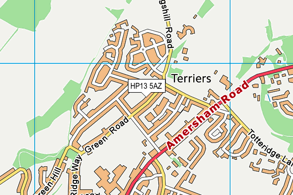 HP13 5AZ map - OS VectorMap District (Ordnance Survey)