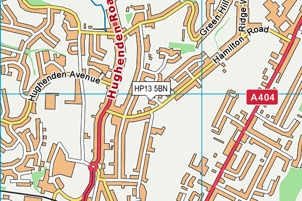 HP13 5BN map - OS VectorMap District (Ordnance Survey)