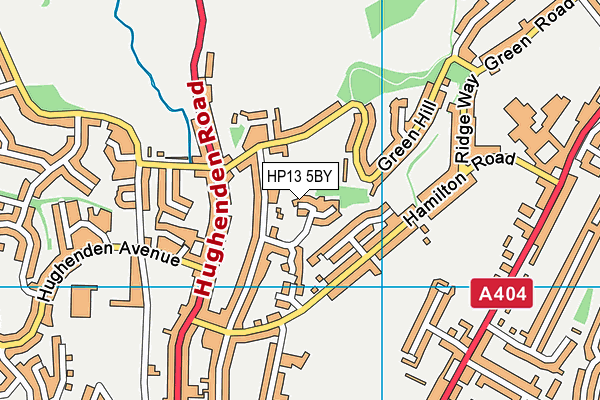 HP13 5BY map - OS VectorMap District (Ordnance Survey)