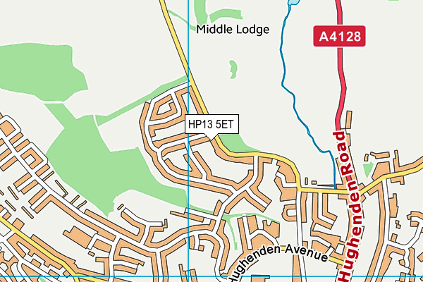 HP13 5ET map - OS VectorMap District (Ordnance Survey)