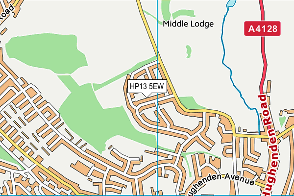 HP13 5EW map - OS VectorMap District (Ordnance Survey)